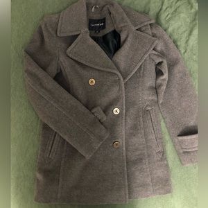 Land’s End Charcoal Gray Pea Coat Size 4